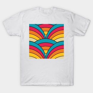 Rainbow Pattern in Retro Colors T-Shirt